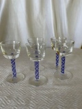 5 Art Glass Cordials