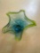 handmade glass bowl green
