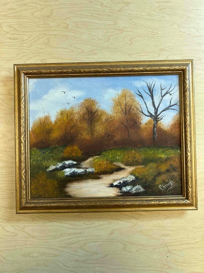 signed nature artwork framed