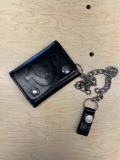true religion leather chain wallet