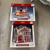 two vintage lemax porcelain pieces