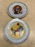 two norman rockwell plates