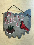 stone go bucks wall decor