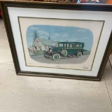signed framed c don ensor print car