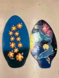 two signed michael searle skim boards