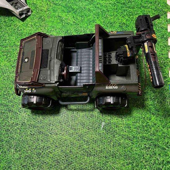 large vintage GI Joe toy vehicle rhino