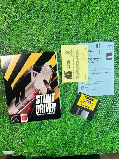 Stunt Driver Spectrum Holobyte game with Box