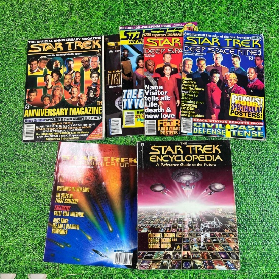 vintage star trek magazines and encyclopedia
