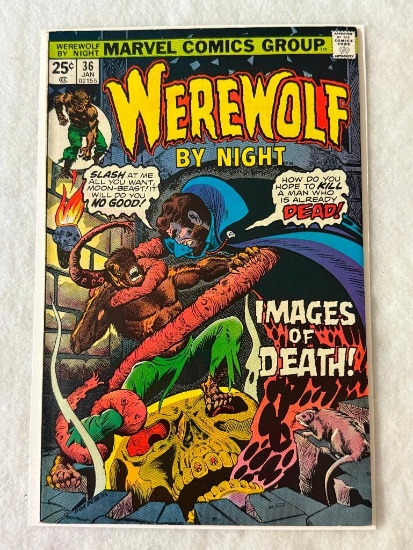 Comic - WEREWOLF BY NIGHT #36 (1976) in approx. VF+ cond;