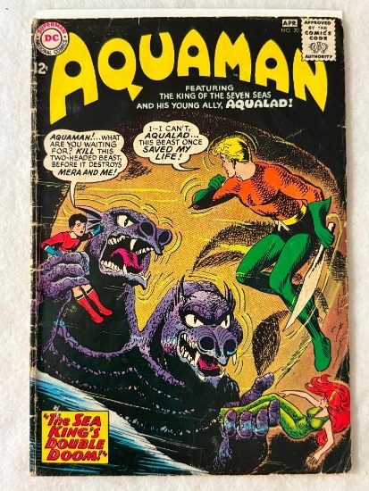 Comic - AQUAMAN #20 (1965) in approx. VG cond;