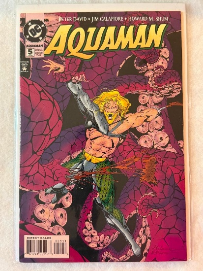 DC Aquaman Lot of 5 comics. Approx. Value Range: $15 - 30