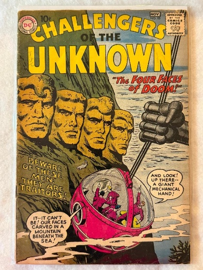 Comic - CHALLENGERS OF THE UNKNOWN #10 (1959) in approx. VG cond;