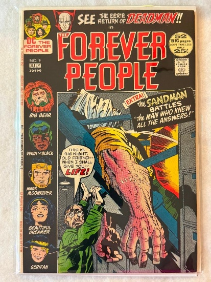Comic - FOREVER PEOPLE #9 (1972) in approx. VF- cond;