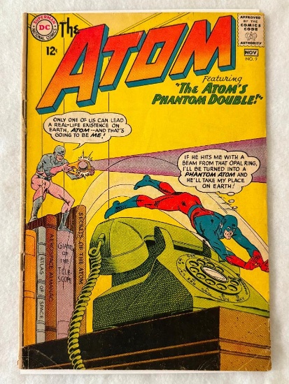 Comic - ATOM #9 (1963) in approx. VG cond;