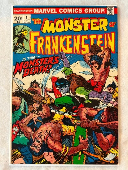 Comic - FRANKENSTEIN #4 (1973) in approx. VF cond;
