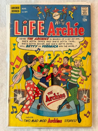 Comic - LIFE WITH ARCHIE #64 (1967) in approx. VG/F cond;