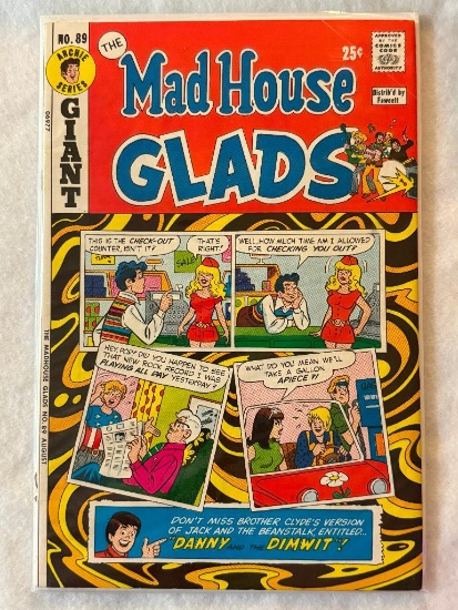 Comic - MAD HOUSE GLADS #89 (1973) in approx. NM cond;