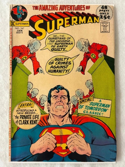 Comic - SUPERMAN #247 (1972) in approx. F/VF cond;