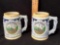 Pair Of Classic Cedar Point Souvenir Mugs