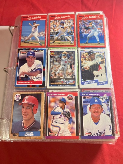 Binder Full Of Vintage Baseball Cards