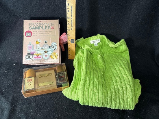 Fragrance Sampler With After Shave Kit & Sweater