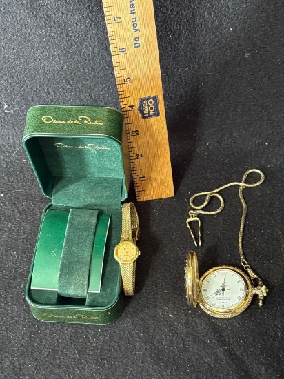 1986 Olympics Souvenir Watch With Gold Tone Watch