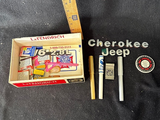 Cigar a box Of Decals, Matchboxes & Misc.