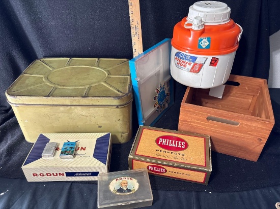 Assorted Cigar Boxes & Containers & Misc.
