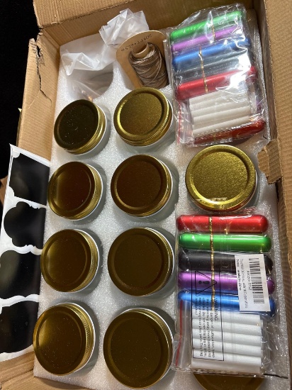 Three Boxes Assorted Crafting Bottles & Supplies