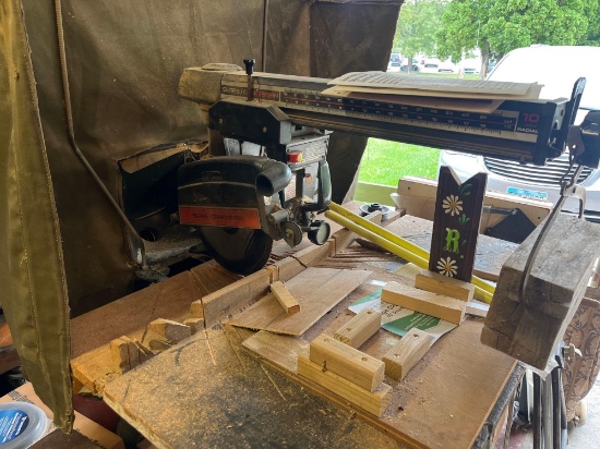 Craftsman Radial Arm Saw, Bench and Dust Collector System