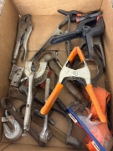 Box Lot Assorted Clamps & Tools