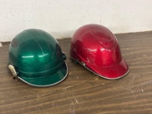 Two Vintage Riding Helmets