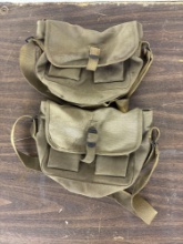 Two Canvas Ammo Shoulder Bags