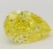 2.11 ct, Vivid Yellow/VS2, Pear cut Diamond