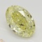 4.20 ct, Yellow/VS2, Oval cut Diamond