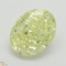 3.01 ct, Yellow/VS2, Oval cut Diamond