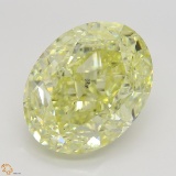 10.09 ct, Yellow/SI1, Oval cut Diamond