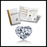 4.01 ct, Color F/VVS2, Heart cut Diamond