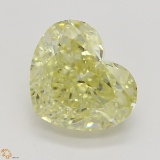 2.32 ct, Yellow/VS2, Heart cut Diamond