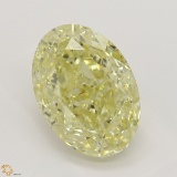 3.35 ct, Yellow/VS2, Oval cut Diamond