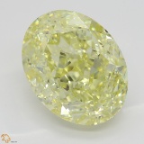 8.56 ct, Yellow/VS2, Oval cut Diamond