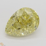 4.31 ct, Yellow/VS2, Pear cut Diamond