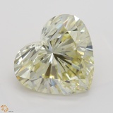 5.01 ct, Lt. Yellow/VS1, Heart cut Diamond