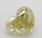 2.34 ct, Yellow-VVS2, Heart cut Diamond