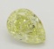 3.75 ct, Yellow-IF, Pear cut Diamond