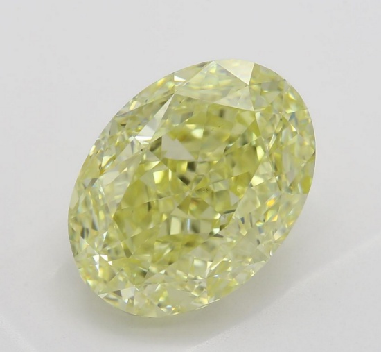 5.27 ct, Yellow-VS2, Oval cut Diamond