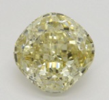3.57 ct, Brown Yellow-VS2, Cushion cut Diamond