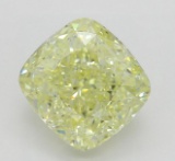 3.53 ct, Yellow-VS1, Cushion cut Diamond