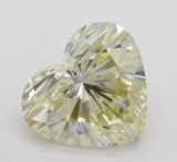 5.01 ct, Lt. Yellow-VS1, Heart cut Diamond