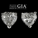 6.02 ct Heart cut Diamond Pair